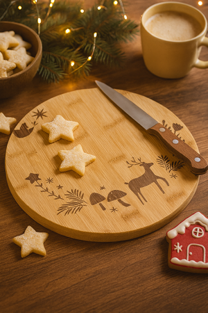 CHRISTMAS BAMBOO CUTTING BOARD 28X1,5 CM