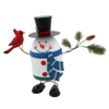 CHRISTMAS DECORATION - METAL SNOWMAN 14 x 12 x 20 CM