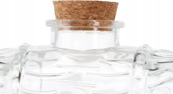 1L GLASS BRREL ON A WOODEN STAND