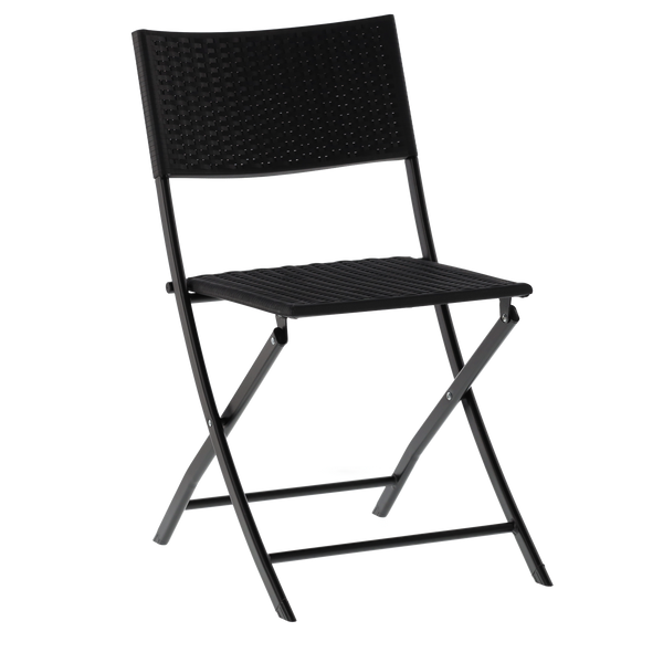 ZESTAW MEBLI BALKONOWYCH SKŁADANYCH (STOLIK + 2 KRZESŁA) ANTRACYT