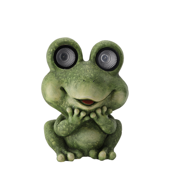 GARDEN FIGURINE - FROG WITH GLOWING EYES 26 x 20,5 x 35 CM LED
