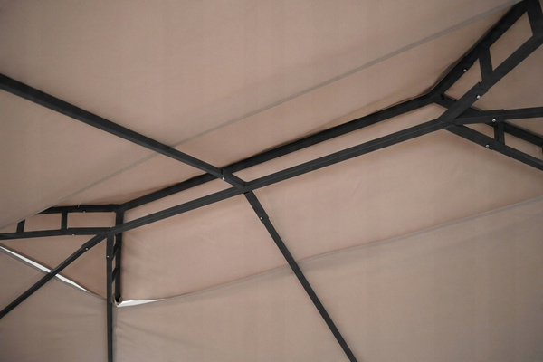 ALTANA  PAWILON OGRODOWY Z ZASŁONAMI BOCZNYMI - BEŻOWY 3 X 4M *0372