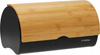 CUFĂ SABROSO - EMAILAT CU CAPAC DIN BAMBUS 38 x 25 x 18 CM NEGRU *8893