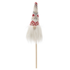 CHRISTMAS GNOME ON A STICK 7 x 3 x 24 CM MIX COLORS