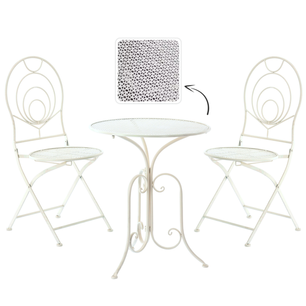 Set de mobilier de grădină metalic "LINDA" masă + 2 scaune *8237