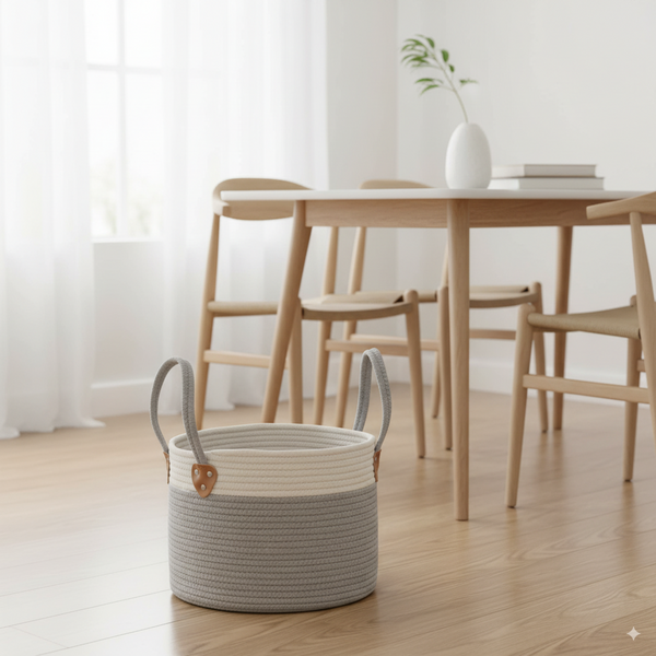 COS DE RĂZĂRIE/JUCĂRII 33 x 27 CM ROTUND GRI M *5028