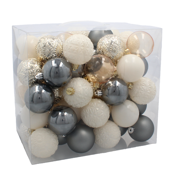 KPL. 66 BOMBEK 6 CM ŠAMPANSKÝ/ŠEDÝ/BIELY *0035