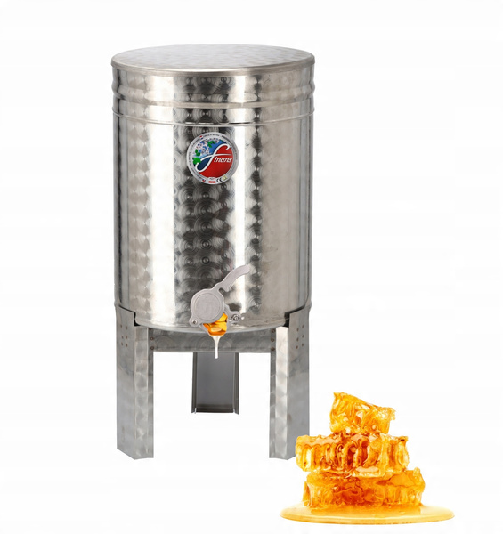 ODSTOJNIK 63 L NA STOJAKU Z ZAWOREM NIERDZEWNYM I POKRYWĄ*1406