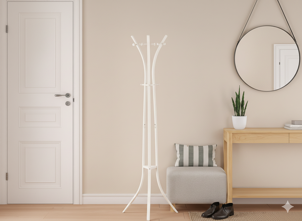 WIESZAK STOJĄCY HEMDE 184 CM BIAŁY *5325