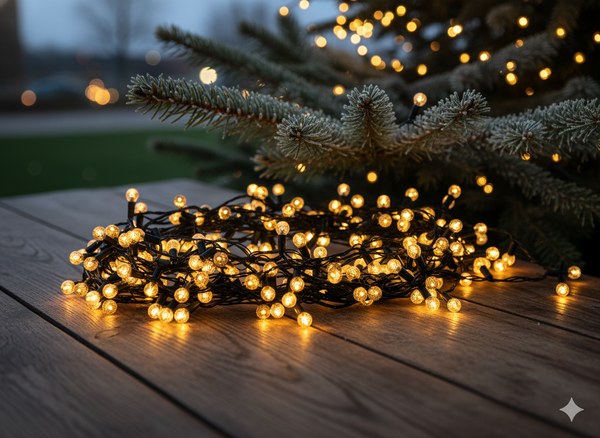 LED SVÍTILKY Třešňový míč 200L teplá bílá, d. 3 + 16 m *9966