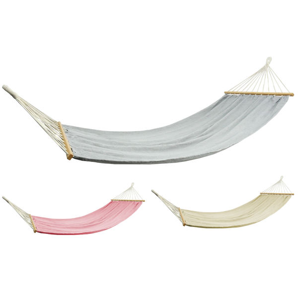 HAMMOCK 200X100CM WITH WOODEN CROSSBARS - LOAD CAPACITY 150KG