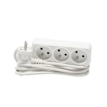 EXTENSION CORD POWER STRIP 3 SOCKETS 3M WHITE