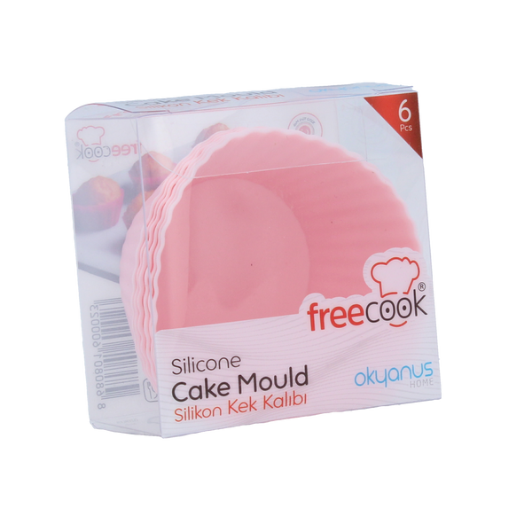 SET OF 6 SILICONE MOULDS 7 X 4.5 X 3.3 CM FOR CUPCAKES PACK=24 SETS