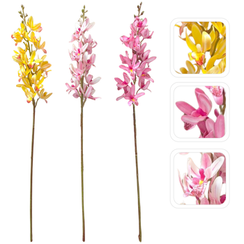 ARTIFICIAL BRANCH - ORCHID CYMBIDIUM MIX COLORS