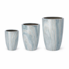 SET OF 3 CERAMIC PLANT POT COVERS – MARBLE EFFECT