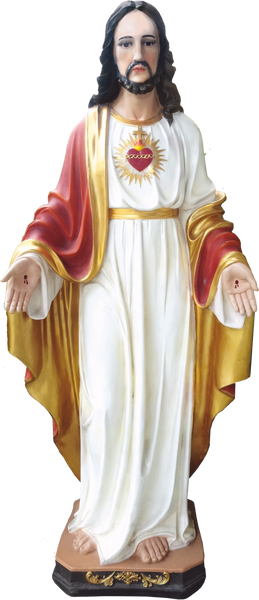 FIGURA SRDCE PÁNA JEZUSA 122 CM SKLENĚNÉ OČI *4589