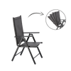 FOLDING GARDEN CHAIR ALUMINIUM 66 x 56 x 107 CM GREY