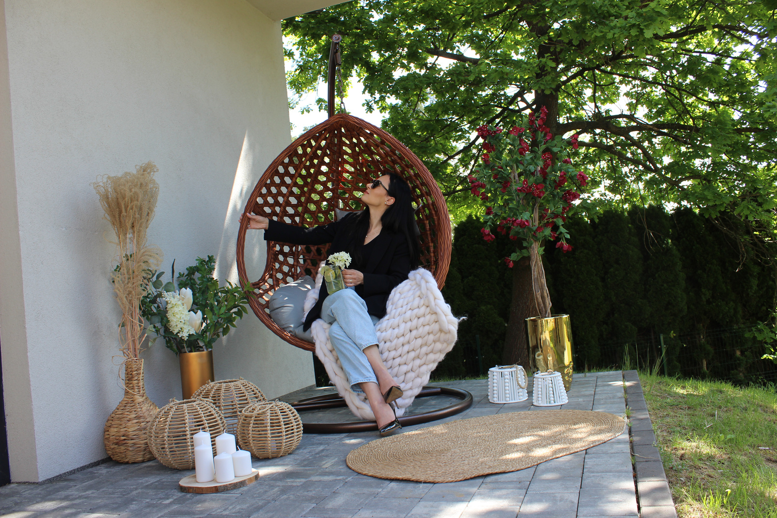 FOTEL WISZĄCY MALIBU - BRĄZOWY, SZARA PODUSZKA, BRĄZOWA RAMA *0084 pol_pl_FOTEL-WISZACY-MALIBU-BRAZOWY-SZARA-PODUSZKA-BRAZOWA-RAMA-0084-2320_4