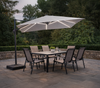 GARDEN UMBRELLA "ROMA" 3 X 4 M GRAY WITH COVER