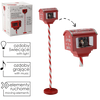 CHRISTMAS MAILBOX 27 x 20 x 150 CM WITH MUSIC BOX LED - RED - WITH SANTA