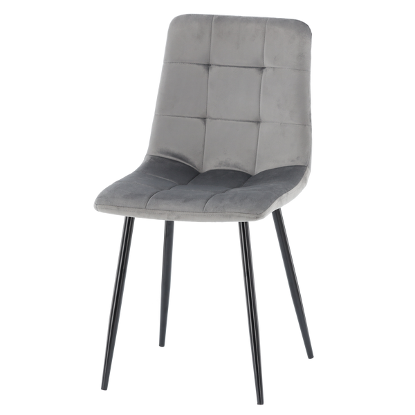 KRZESŁO NOWOCZESNE WELUROWE SZARE *2937