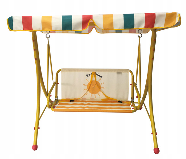 TWO-SEATER GARDEN SWING 117 x 73 x 107 CM WITH A CAP