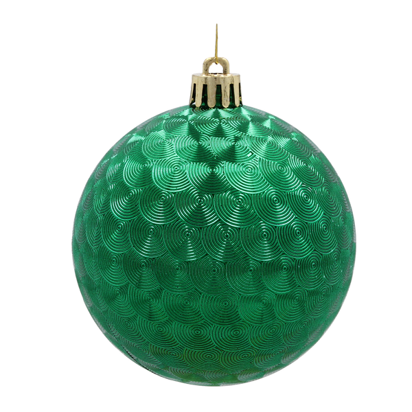 SET OF 16 BAUBLES 8 CM RED/GREEN/WHITE