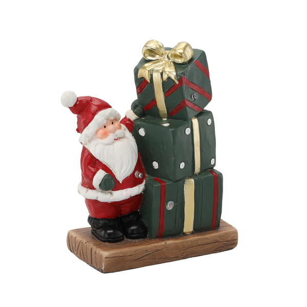 FIGURINE OF THE NATIVITY - SANTA WITH PRESENTS 15,6 X 8 X 19,8 CM LED pack=2pcs
