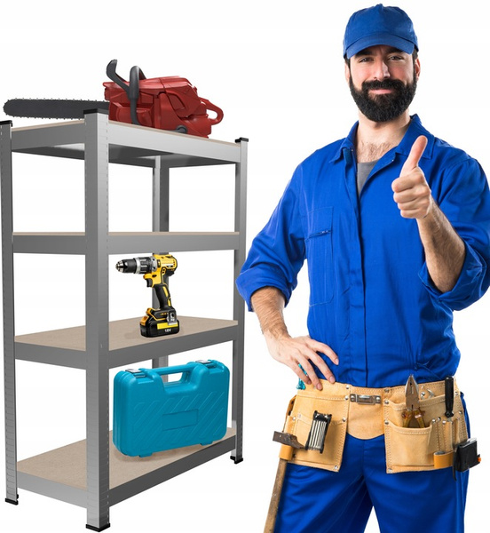 REGAŁ 4-POZIOMOWY 180 X 90 X 40 CM UDŹWIG PÓŁKI: 175 KG *0605