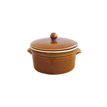 CERAMIC POT 0.5L HONEY WITH LID *3101*