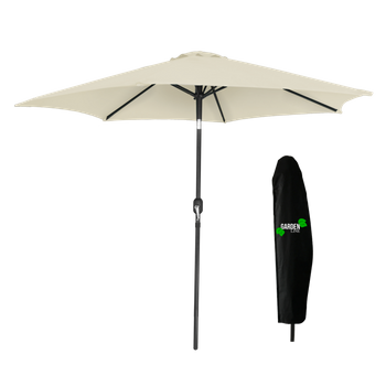 GARDEN UMBRELLA 3 M BEIGE WITH COVER *5347