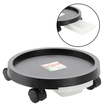 Podstavec pod kvetináč okrúhly na kolieskach FI 28 CM *4564
