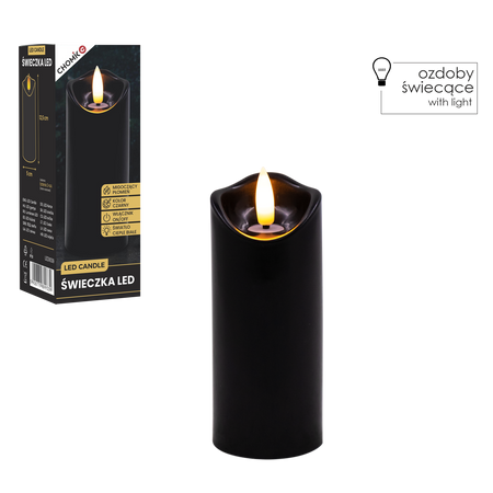 CANDLE LED NEAGRĂ 5 X 12,5 CM *9339