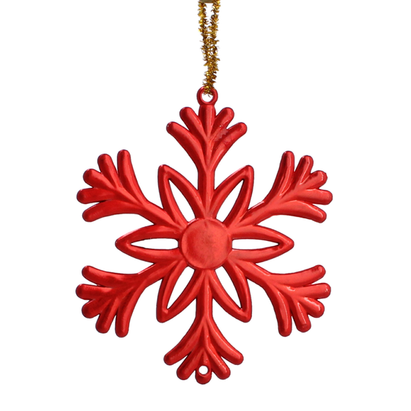 SET OF 3 CHRISTMAS TREE DECORATIONS ELK / SNOWFLAKE / SNOWMAN MIX