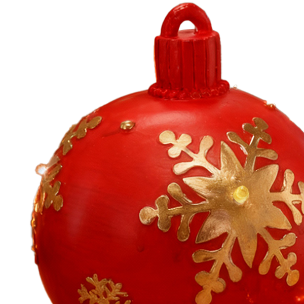 FIGURKA - ČERVENÁ LED OZDOBNÁ KULIČKA 16,5 CM *1488