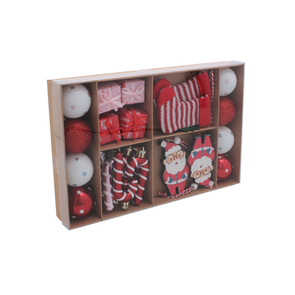 24 CHRISTMAS ORNAMENTS - MIX