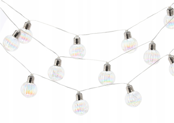 SOLÁRNÍ DEKORAČNÍ ŘETĚZ DÉLKA 2 + 3,8 M LORIS 20 LED OPÁL CHLADNÁ BÍLÁ *3576