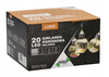 GARLANDĂ SOLARĂ DE JARDIN LUNGIME 2 + 3,8 M LORIS 20 LED OPAL ALB RECE *3576