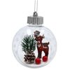ORNAMENT DE CRĂCIUN - BOMBĂ ZĂPAD 8 CM - PINGUIN / REN / MOȘ NICOLAE *5409