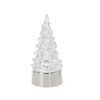 OZDOBA BOŻONAR. - CHOINKA LED PLASTIKOWA 4 X 9,5 CM ZŁOTA/SREBRNA disp=12szt *9001
