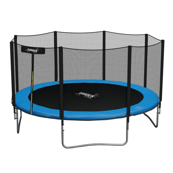 TRAMPOLINA 12FT 374 CM Z DRABINKĄ I SIATKĄ ZABEZPIECZAJĄCĄ *9887