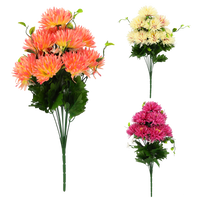 UMĚLÁ VĚTVA - KYTICE CHRYZANTÉM 50 x 25 x 25 CM MIX BARVY balení=15 ks *3109