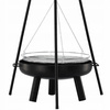 GRILL PENDULAT REGULABIL PE TREI PICIOARE 64,5 x 64,5 x 150 CM *6032