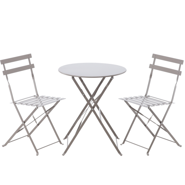 SET DE MOBILIER EXTERIOR GRI (MASA ROTUNDA + 2 SCAUNE) *5141