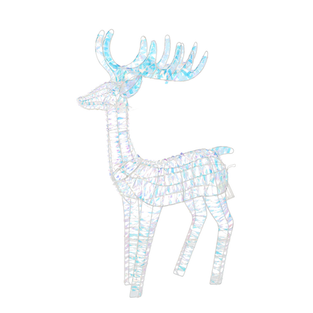 CHRISTMAS DECORATION - LED REINDEER 105 CM IRIDESCENT