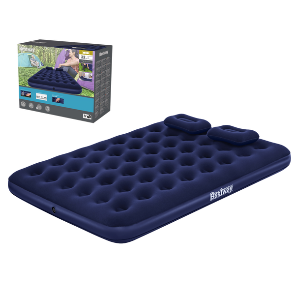 Nafukovací matrace 2,03m x 1,52m x 22 cm QUEEN SIZE (matrace, ruční pumpa, 2 polštáře) *3660