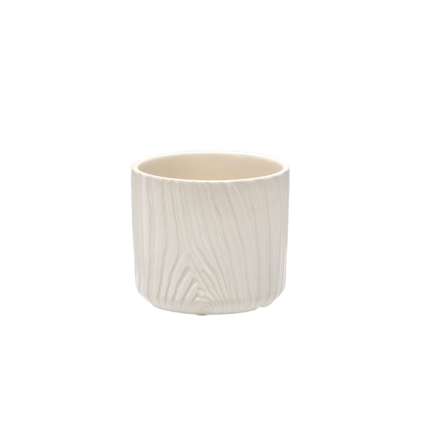 ZESTAW 4 OSŁONEK CERAMICZNYCH NA DONICZKI - BIAŁE