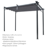 PERGOLA OGRODOWA SZARA 2,95 x 3,95 x 2,3 m