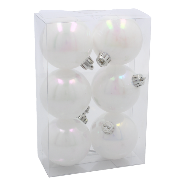 KPL. 6 BOMBEK 6 CM ALB PERLAT *3696