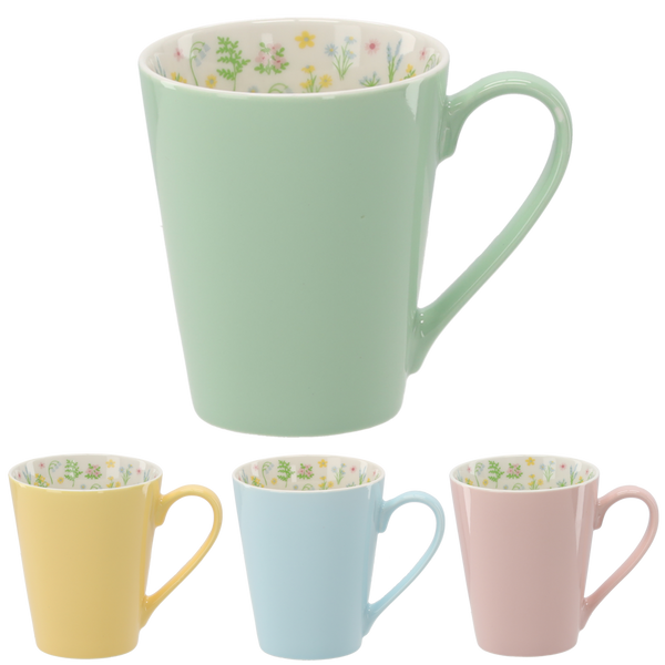 PORCELÁNOVÝ HRNEK 380ML MIX BARVY balení=12ks *6057